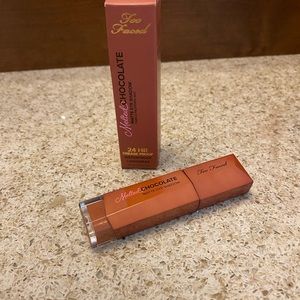 Too Faced melted chocolate matte eyeshadow.